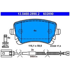 Satz Bremsbeläge Bremsklötze hinten für VW Phaeton 3D1 | 23839663