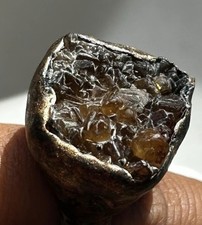 Raw Amber Copper Ring Size 7 One of A Kind Handmade Unisex