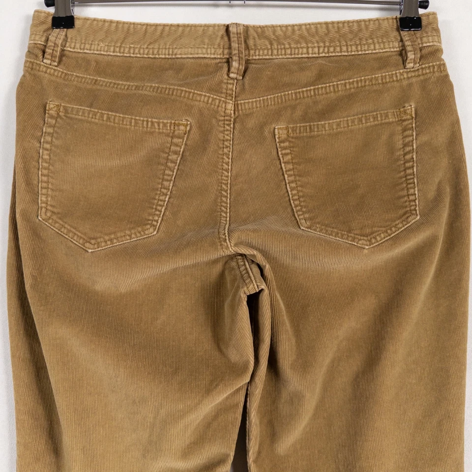 Eddie Bauer Pants Womens Sz 10 Tan Camel Corduroy Flare Leg Mid Rise Hemmed 30" - Image 4 of 4