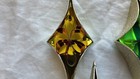 Lot of 6 Vintage Panaura Diamond Shape Plastic and Foil Christmas Ornaments — photo 2