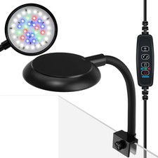 DaToo Mini Clip On Aquarium Light 7W With Timer Dimmer, Blue