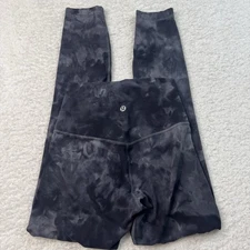 Lululemon Align High Rise Size 2, 25 Inch Diamond Dye Black Gray Tie Dye Legging