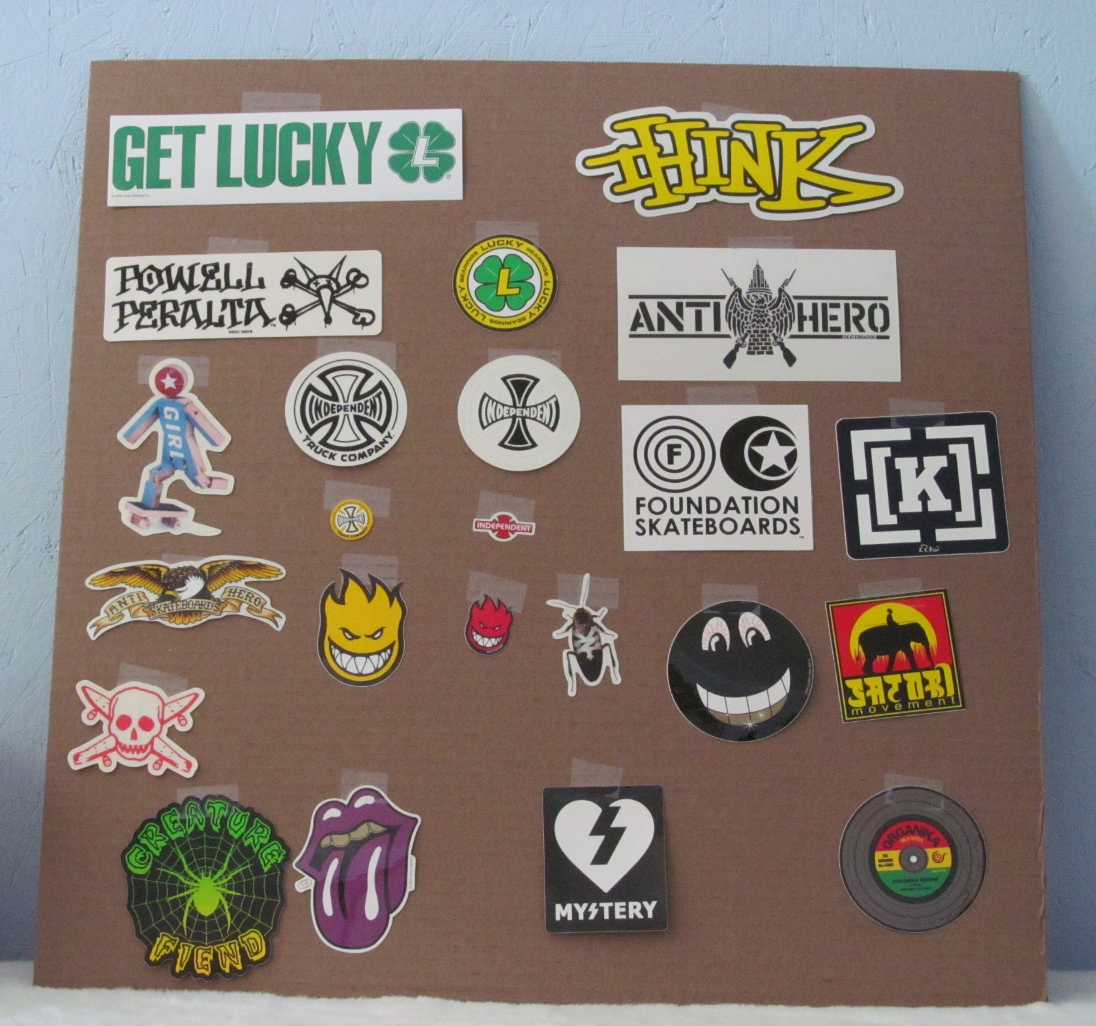 Variety of Brand Name Skateboarding Stickers