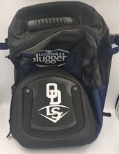Louisville Slugger Bat Bag Backpack Softball/Baseball Black Blue Hard Case EUC