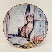 Plate Summer Breeze by Zoë Stokes Cat Collector Plate