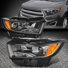 FOR 15-18 FORD EDGE OE STYLE BLACK HOUSING AMBER CORNER PROJECTOR HEADLIGHTS