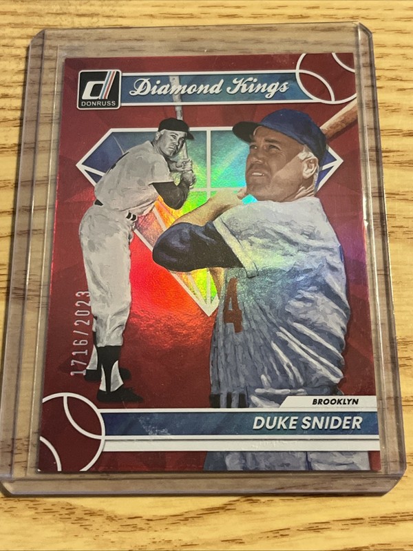 2023 Panini Donruss Diamond Kings Holo Red SP #’d 1716/2023 Duke Snider #9 HOF