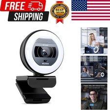 N930E Pro, 4K Webcam with Ring Light, PDAF Autofocus, 1080P 60FPS, Dual Noise...