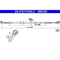ATE 24.3727-0192.2 Seilzug, Feststellbremse