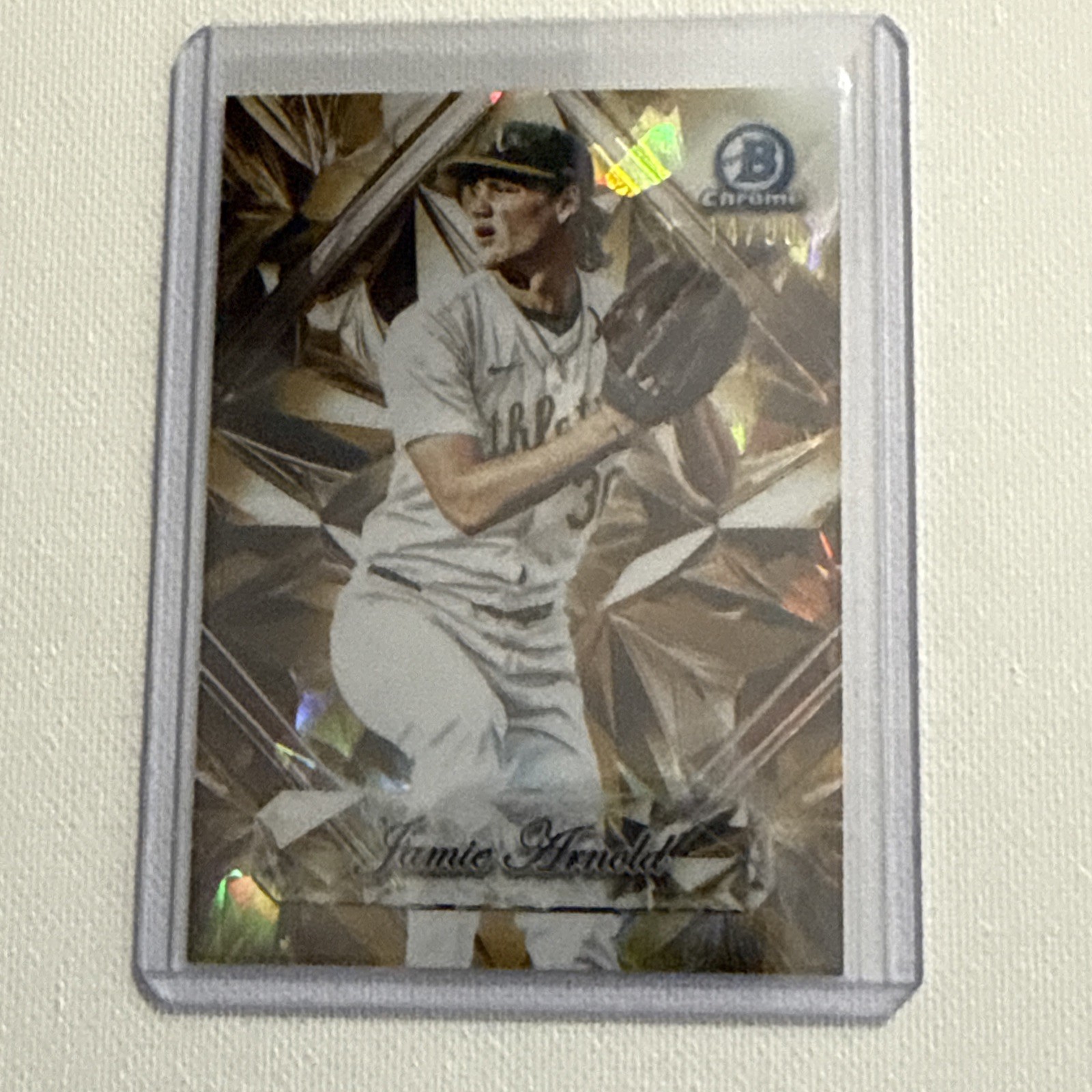 2025 Bowman Draft Sapphire Jamie Arnold Selections Gold Refractor #/50 A’s SP
