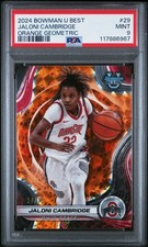 2024 BOWMAN UNIVERSITY BEST ORANGE GEOMETRIC #29 JALONI CAMBRIDGE 24/25 PSA 9