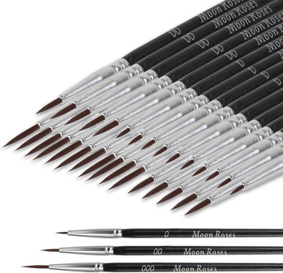 30 Pcs Miniature Detail Paint Brush Set, 3Rd Generation Tiny Liner Brushes, 3 Si