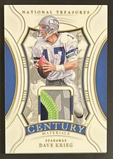2024 Panini National Treasures Century Materials Gold /49 Dave Krieg #CM-DKG
