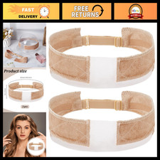 Adjustable Velvet Wig Grip Headband - 2 Pcs Non-Slip Lace Wig Strap for Women, D