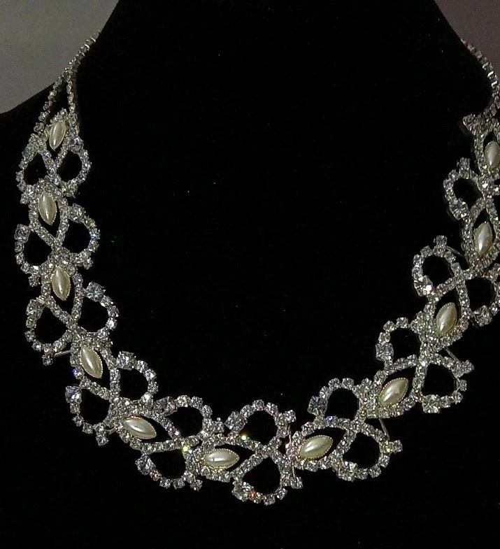 Collier Collana con oltre 300 Cristalli Swarovski Originali ,Vintage.Lusso - Immagine 2 di 4
