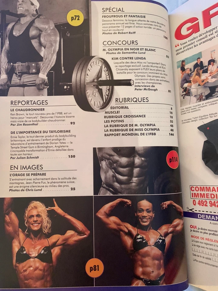 FLEX 1997 Dec/Jan 1998 #24 Dorian Yates Cover! Joe Weider Old Collection! Rare - Image 3 of 4