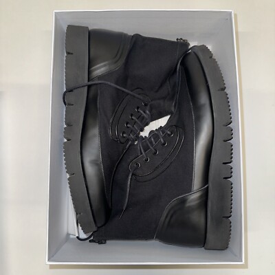 OAMC CANVAS/LEATHER AVIATOR BOOT  UK 10/EU 45/US 11