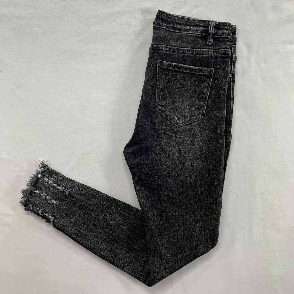 Jeans Skinny Noir Taille Haute Laulia - Taille 36 (38?), Coton/élasthanne/polyester, Coupe Extra-slim, Occasion Très Bon état