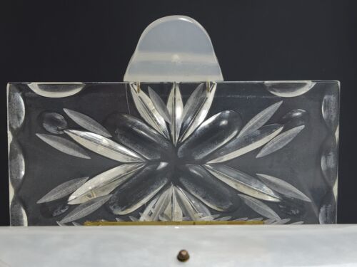Borsetta scatola botte lucite stile intagliato vintage perla marmorizzata metà secolo LEGGI TUTTO - Foto 11 di 24