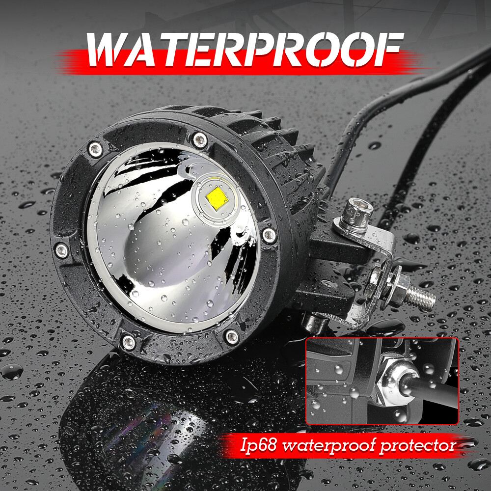 Auxbeam 100W Round LED Light Pods 4 Inch With Hi/Lo/Combo Beam - Foto 8