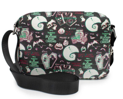 Buckle Down Nightmare Before Christmas Glitch Crossbody Bag Black Red Green New!