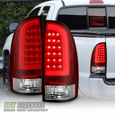 For 2005-2015 Toyota Tacoma Red Lens LED Tube Tail Lights Lamps 05-15 Left+Right