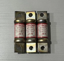 BUSSMAN T-TRON JJS-70 FAST ACTING FUSE 70AMP 600 VOLT NOS LOT OF 3