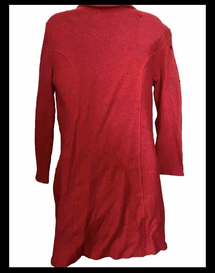 Vintage Classic Elements Red Wool Embroidered Lon… - image 3