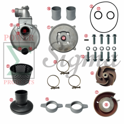 Key Shaft Pump W/ NPT Thread For Champion 66520 2-Inch Semi-Trash