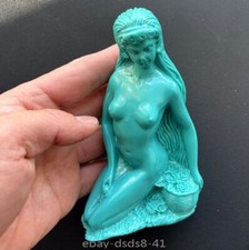 Carved Art Girl Lady Statue Vintage Collectible Table Decor