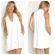 Show Me Your Mumu Shirley Dress White Linen Sz S