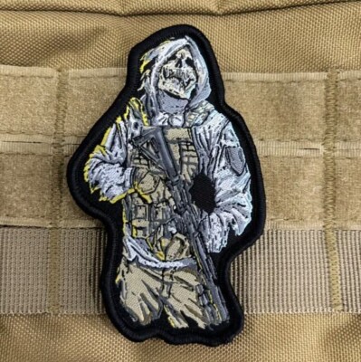 Grim Reaper Assault Warrior Tactical Morale Hook And Loop Patch Bags ...