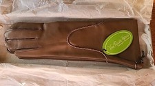 Van Raalte VINTAGE Brown Silk Lined Dress Women's Gloves Size Medium 7