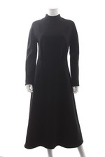 Emilia Wickstead Open-Back Wool-Crepe Midi Dress / Black / RRP