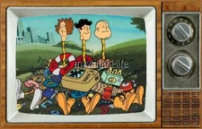 ROBONIC STOOGES TV Fridge MAGNET 2" x 3" art SATURDAY MORNING CARTOONS