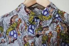 W  H VTG 90's Gonzo style Rosie O Donnell 100 pure silk Hawaiian shirt XL