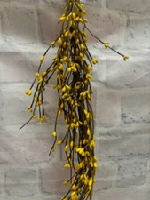 Pip Berry Garland Yellow 4' FULL BEAUTIFUL BERRIES