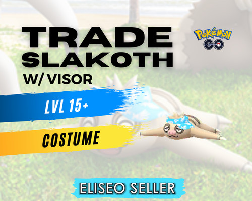 Slakoth Visor x10 -  Pokemon Slakoth w/ Visor x10 GO - Costume