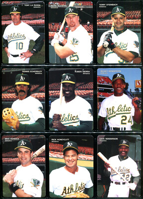1993 Mothers Cookies OAKLAND A'S Team Set ECKERSLEY RICKEY HENDERSON MCGWIRE