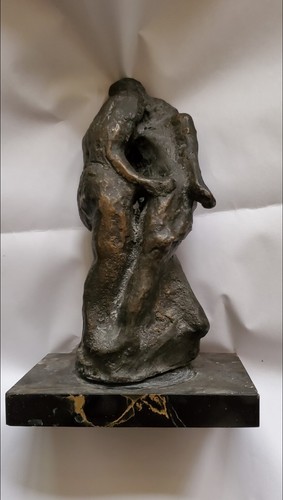 VINTAGE BRONZE SCULPTURE. MAN AND WOMAN EMBRACE. ESTATE PIECE! | eBay