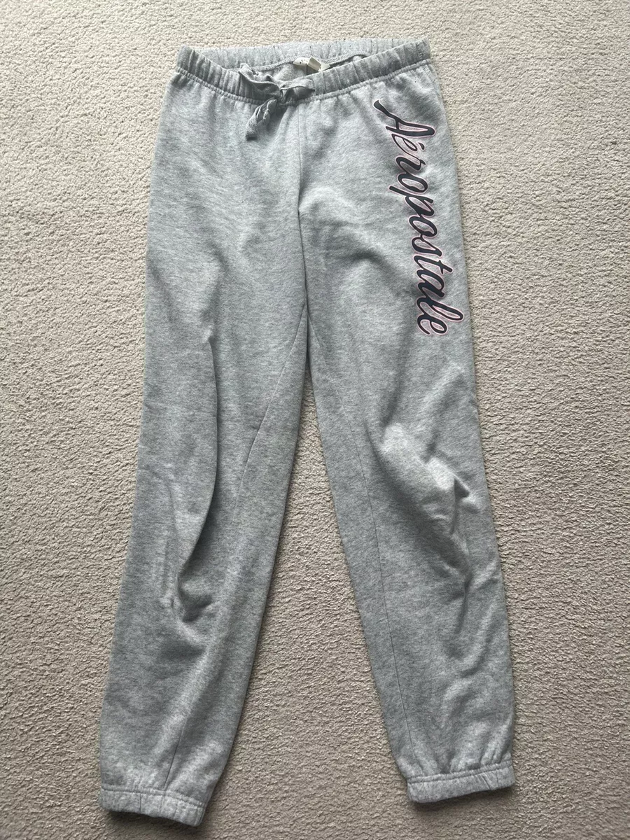 Aeropostale Women s Grey Classic Cinch Sweatpants Joggers Slim Fit