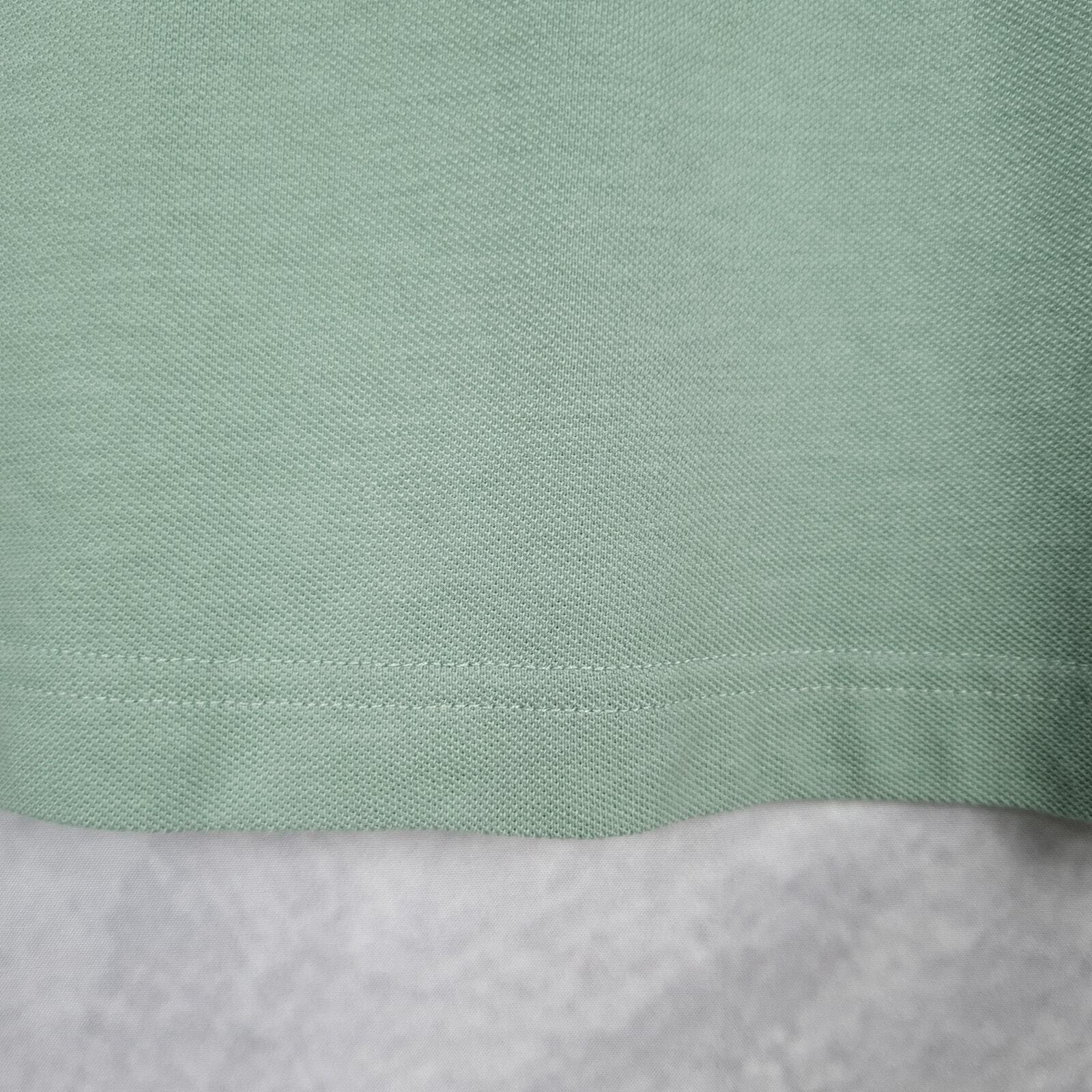 Barbour Polo Shirt Mens L / XL Green Blue Short S… - image 7