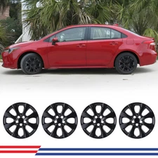 16" Black 4PCS Wheel Covers Hub Caps R16 Tire&Steel for 2014-2026 Toyota Corolla