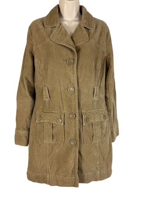 Sonoma Life Style Women’s Sz S Corduroy Jacket Tan Long Sleeve Pockets Buttons