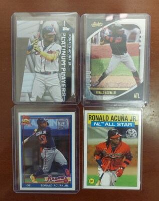 2021 Topps ~ ALL Ronald Acuna Jr Cards ~ 4 Card LOT ~ Atlanta Braves MVP