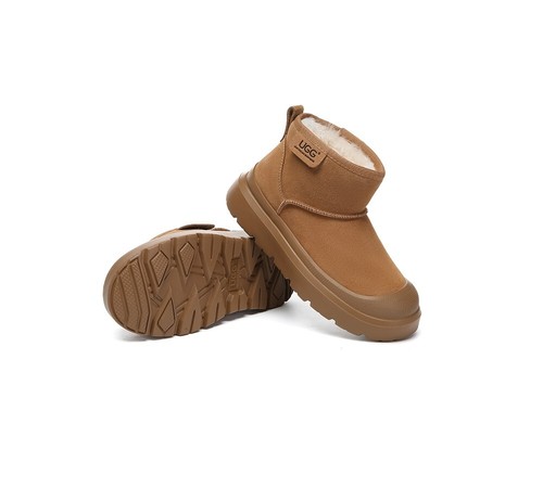 Australian Shepherd® UGG Boots Sheepskin Wool Ankle Chunky Platform Harrison - Picture 4 of 20