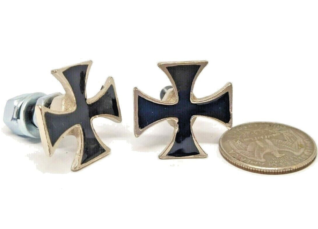 2 cross,Maltese,Kreuz Schrauben Kennzeichen Stammes motorrad chopper,Totenkopf
