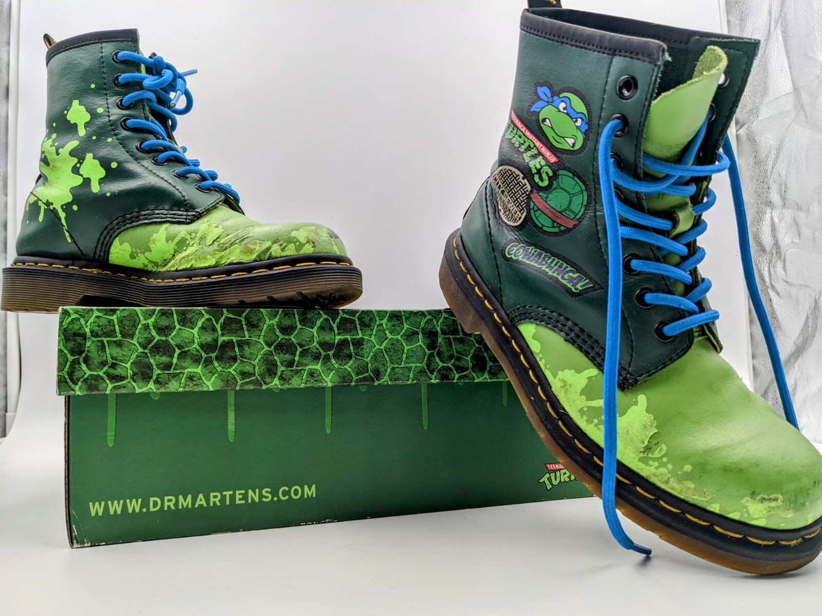 DR MARTENS LEONARDO LEATHER TEENAGE MUTANT NINJA TURTLES Boots US MEN'S 6,  UK 5 | eBay