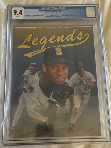 July August 1991 Legends Sports Memorabilia Ken Griffey Jr. Cover CGC 9.4