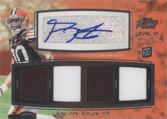 2011 Topps Prime Greg Little #PVI-GL - 1 of 2